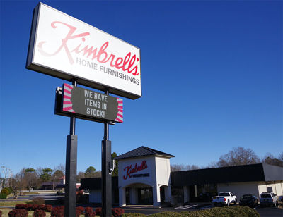 Kimbrells in Gaffney, SC - Sign